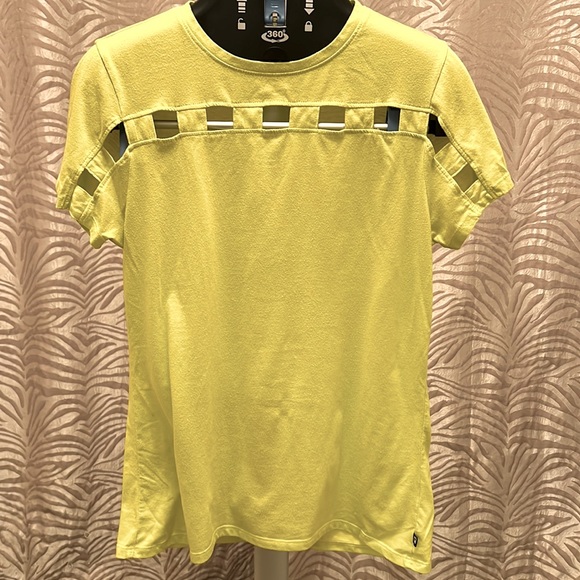 Fabletics Tops Fabletics Lime Green Cut Out Tshirt Poshmark